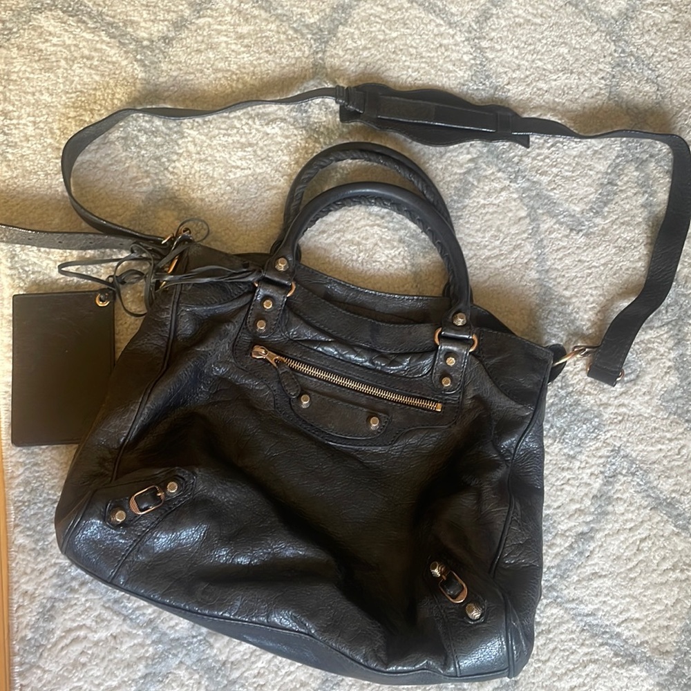 balenciaga city black silver hardware